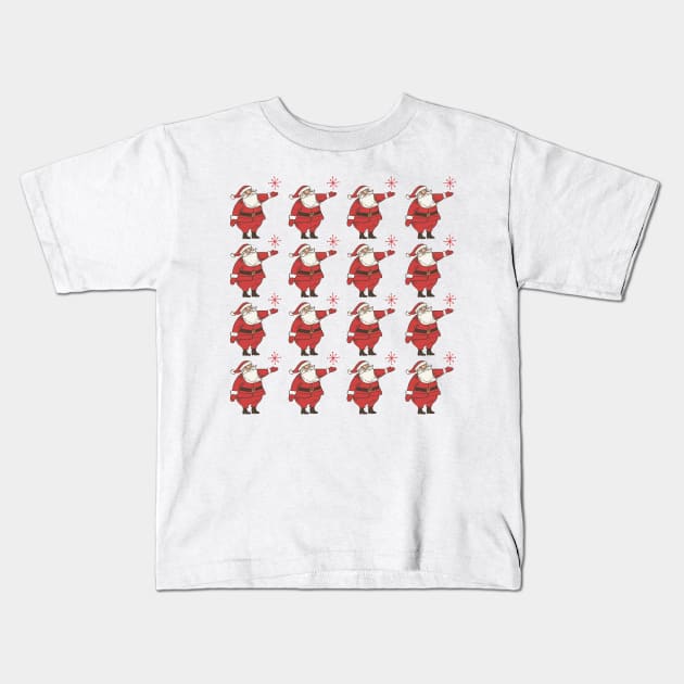 Snowflake Santa Kids T-Shirt by SWON Design